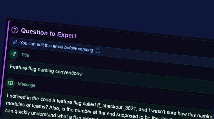 Automatically send questions to experts